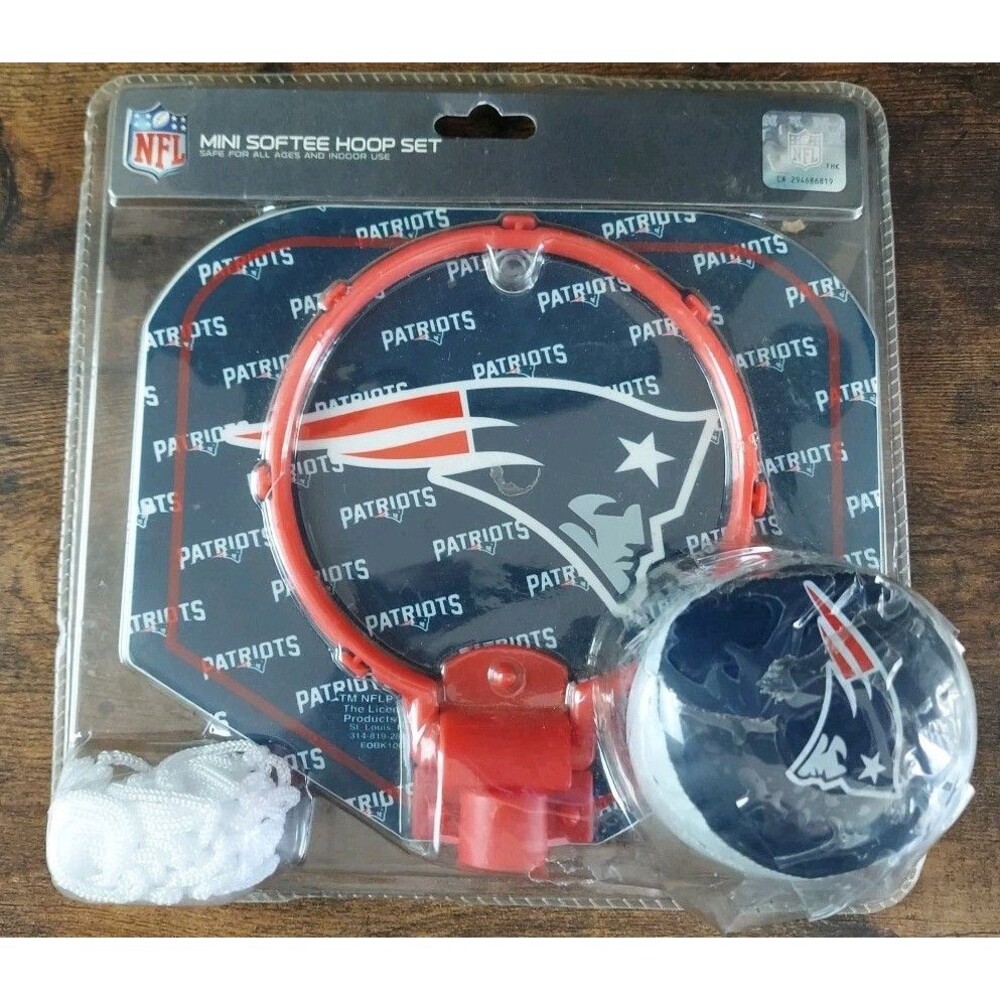 Rawlings Mini Softee Hoop Set - New England Patriots